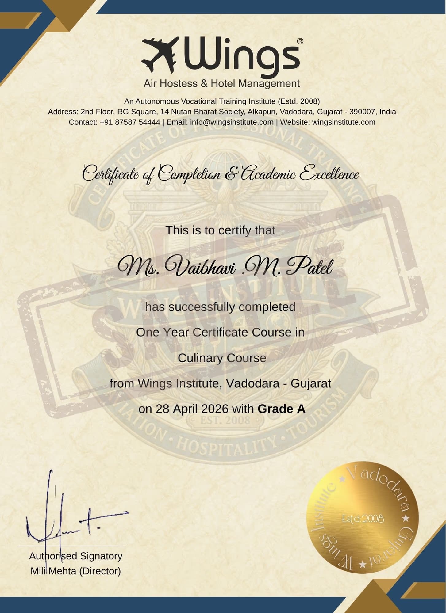 Culinary Arts & Bakery Certificate