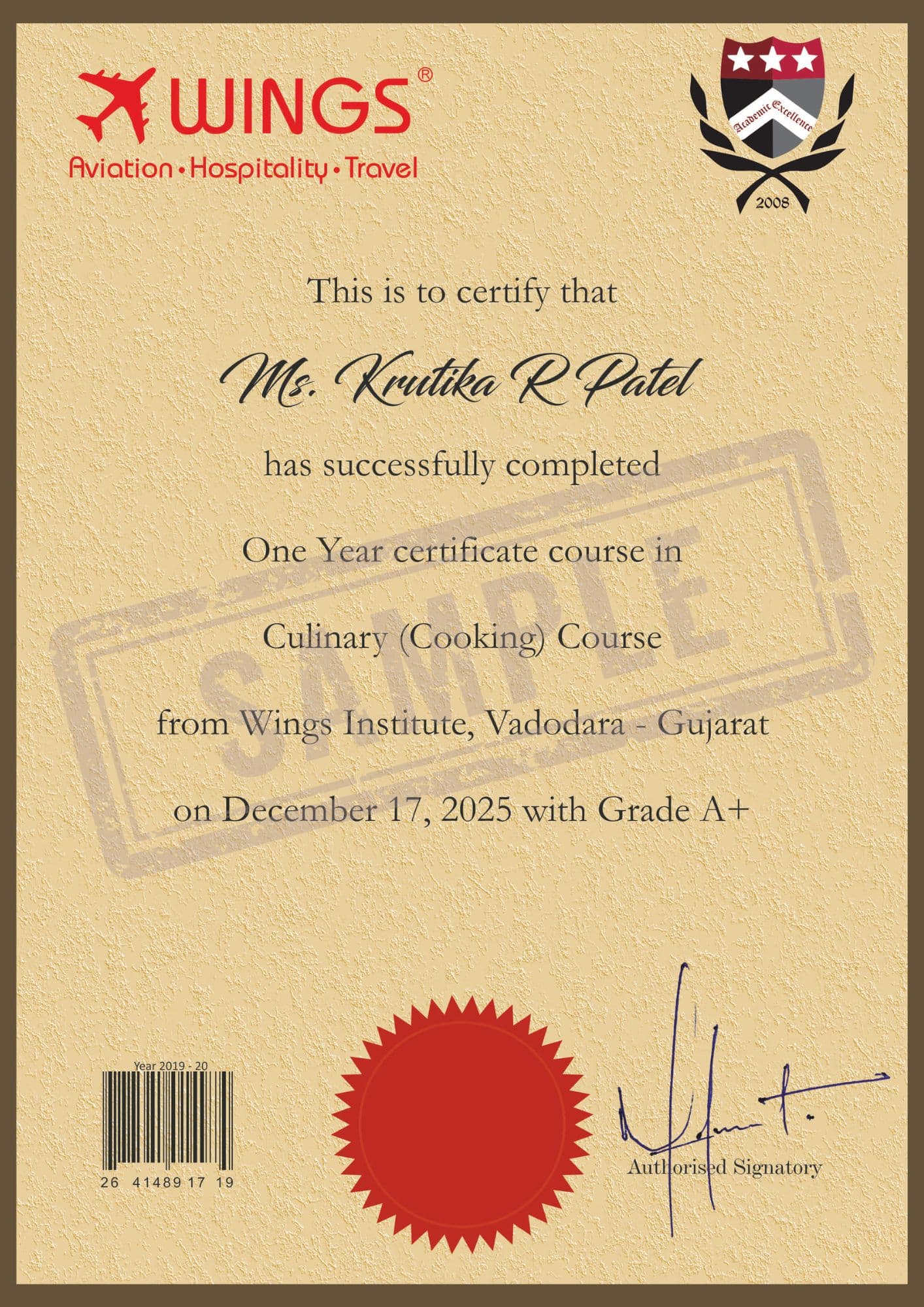 Culinary Arts & Bakery Certificate