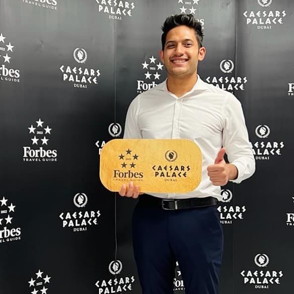 Wings Institute culinary graduate working at Gordon Ramsay Hell's Kitchen Dubai restaurant