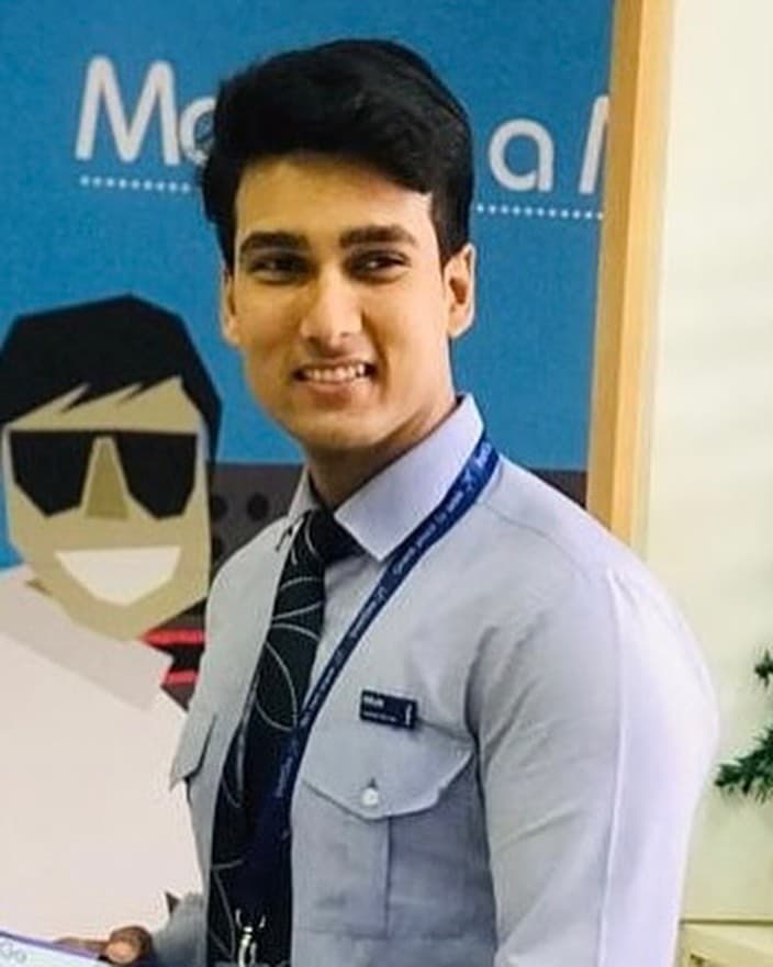Arun Maurya, Wings Institute alumnus working as Ground Staff at IndiGo Airlines