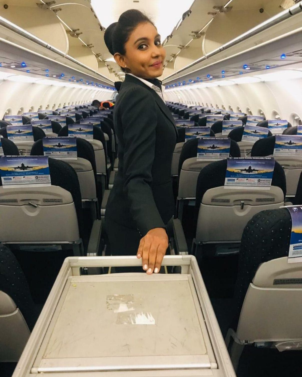 Charmy Kosambia, Wings Institute alumnus working as Cabin Crew at Go Air