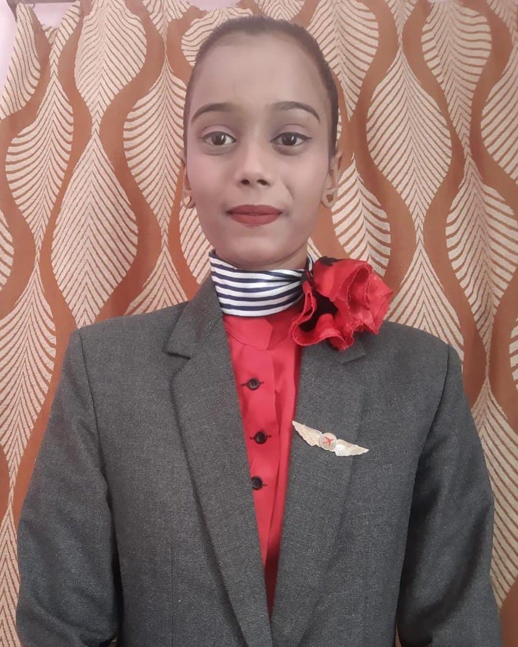 Dhanvi Godavale, Wings Institute alumnus working as Ground Staff at Hyderabad International Airport