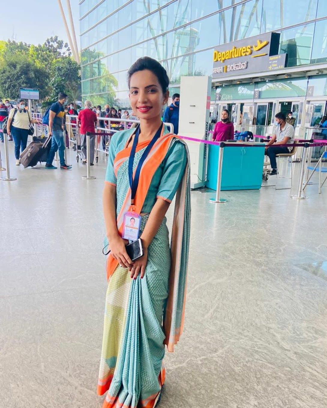 Dhrumi Parmar, Wings Institute alumnus working as Airport Staff at Bengaluru International Airport