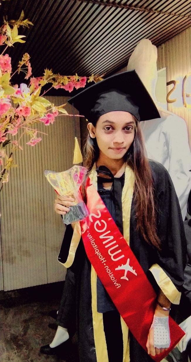Mansi Patel, Wings Institute alumnus working as Ground Staff at Vadodara International Airport