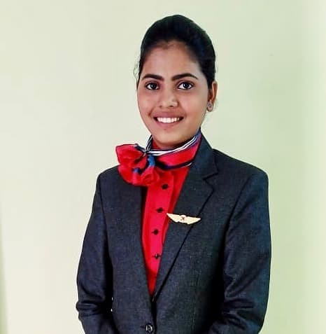 Namrata Bhosle, Wings Institute alumnus working as Ground Staff at Ahmedabad International Airport
