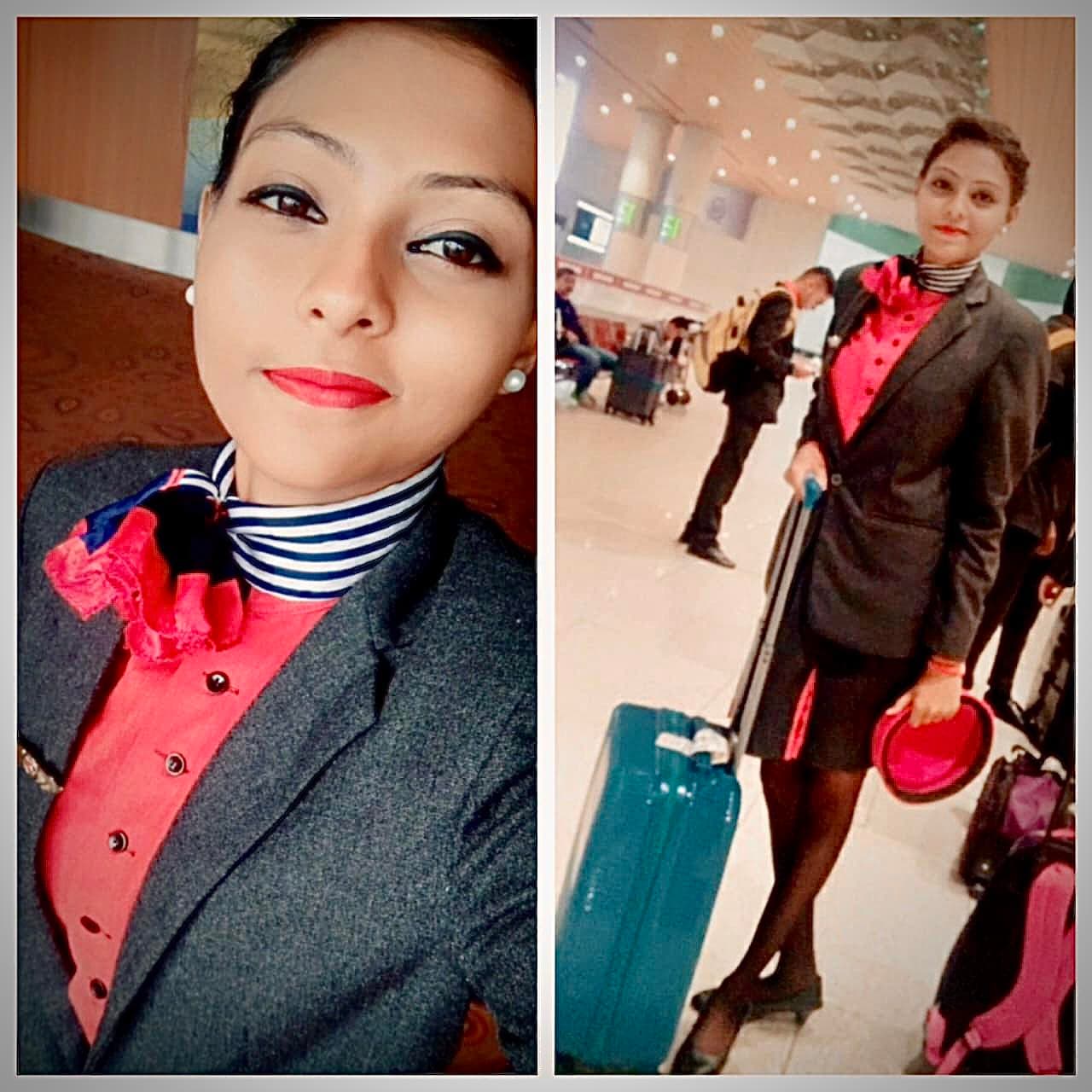 Neha Chavda, Wings Institute alumnus working as Ground Staff at Vadodara International Airport