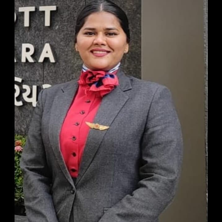 Nilam Kolaskar, Wings Institute alumnus working as Hotel Staff at Hyatt Hotel Ahmedabad