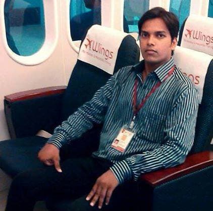 Nilesh Raut, Wings Institute alumnus working as Ground Staff at Go Air