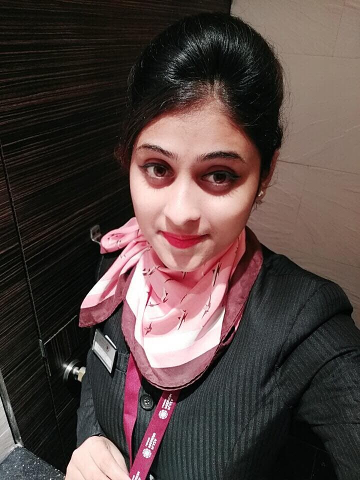 Payal Pandya, Wings Institute alumnus working as Lounge Staff at Hyderabad International Airport