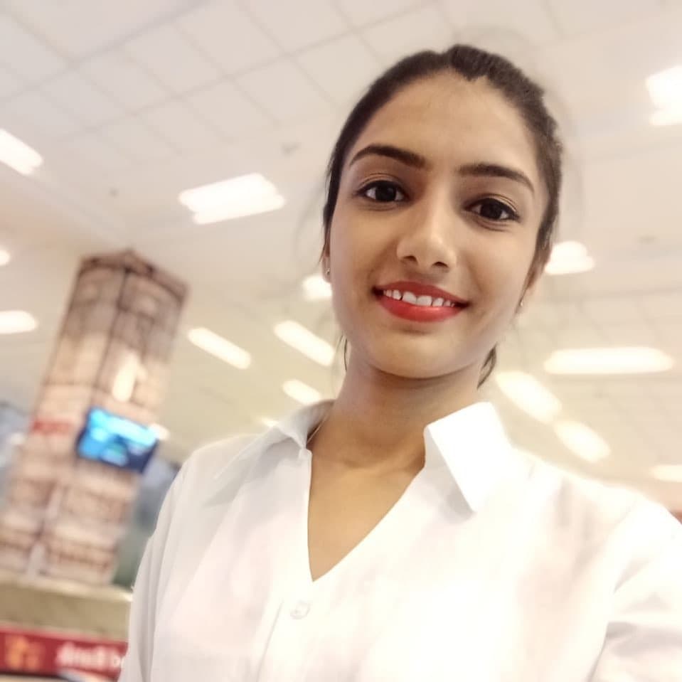 Pinal Panchal, Wings Institute alumnus working as Cabin Crew at True Jet Airlines