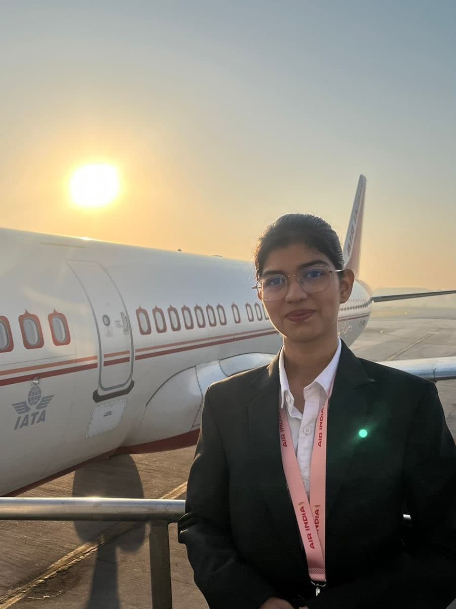 Preksha Panchal, Wings Institute alumnus working as Ground Staff at AIASL