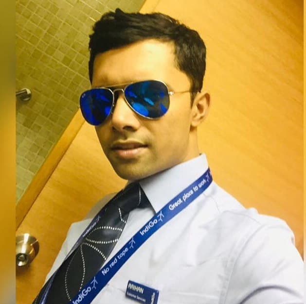 Raihan Patel, Wings Institute alumnus working as Ground Staff at IndiGo Airlines
