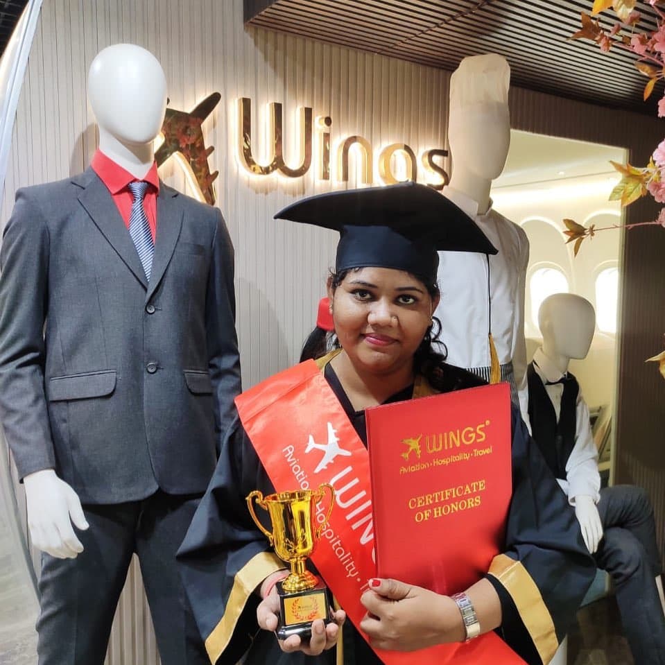 Rina Ganava, Wings Institute alumnus working as Hotel Staff at Maison Hotel Anand