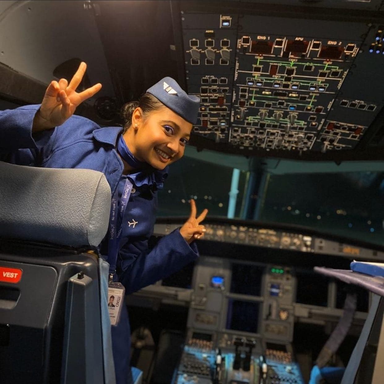 Riya Surti, Wings Institute alumnus working as Cabin Crew at IndiGo Airlines