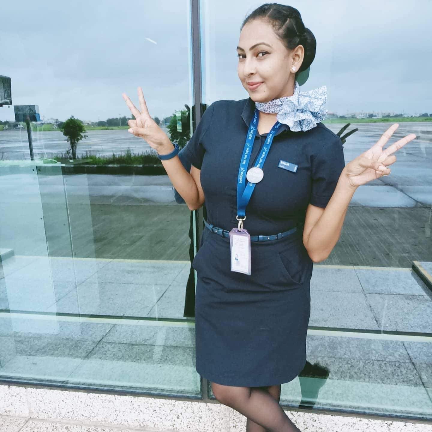 Sneha Parmar, Wings Institute alumnus working as Ground Staff at IndiGo Airlines