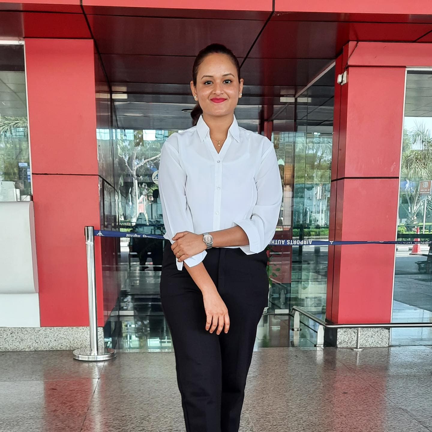 Stuti Macwan, Wings Institute alumnus working as Ground Staff at Vadodara International Airport