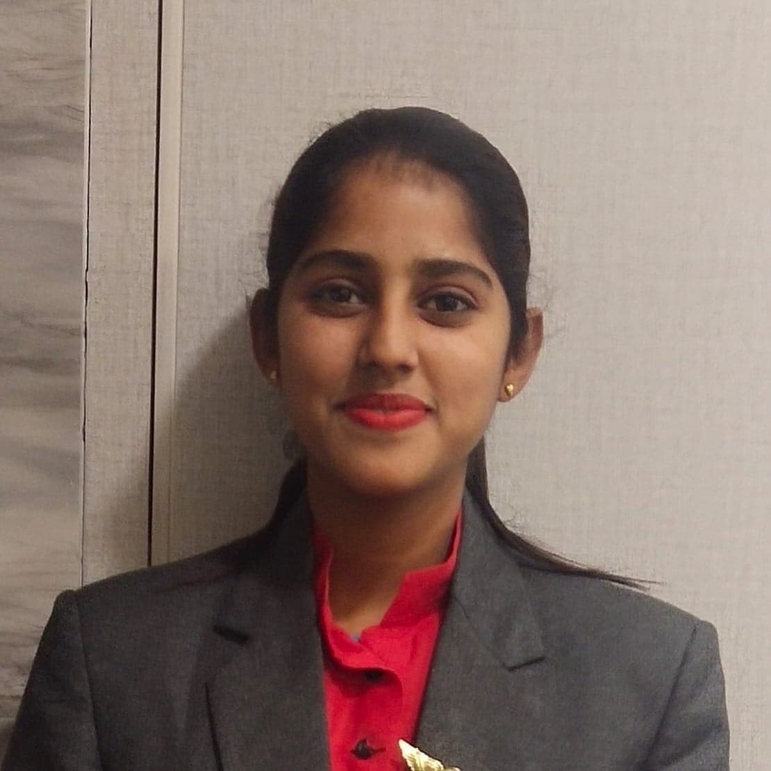 Sukanya Iyer, Wings Institute alumnus working as Lounge Staff at Hyderabad International Airport
