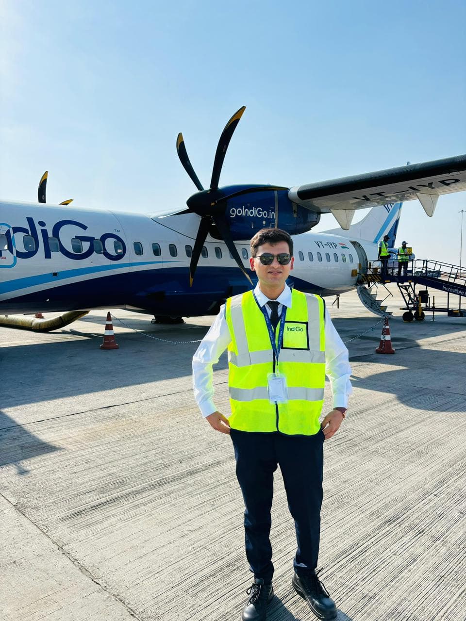 Mohd. Fahad Diwan., Wings Institute alumnus working as Ground Staff at Indigo Airlines