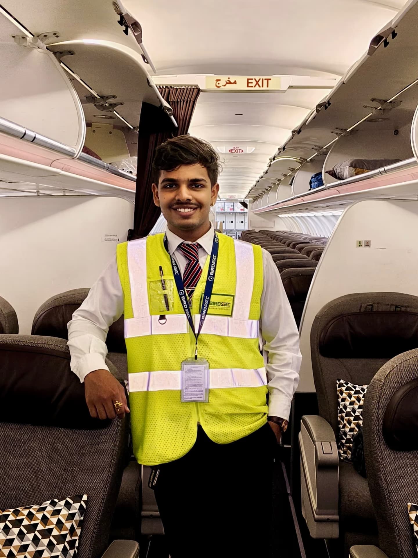Prince Jaglawala, Wings Institute alumni at Ahmedabad International Airport