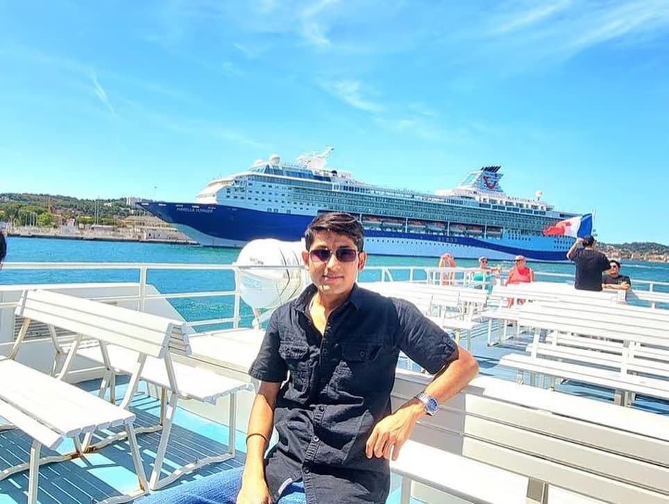 Pushkar Taylor, Wings Institute International Cruise Line Training Program graduate working with Marella Voyager (British Cruise Line)