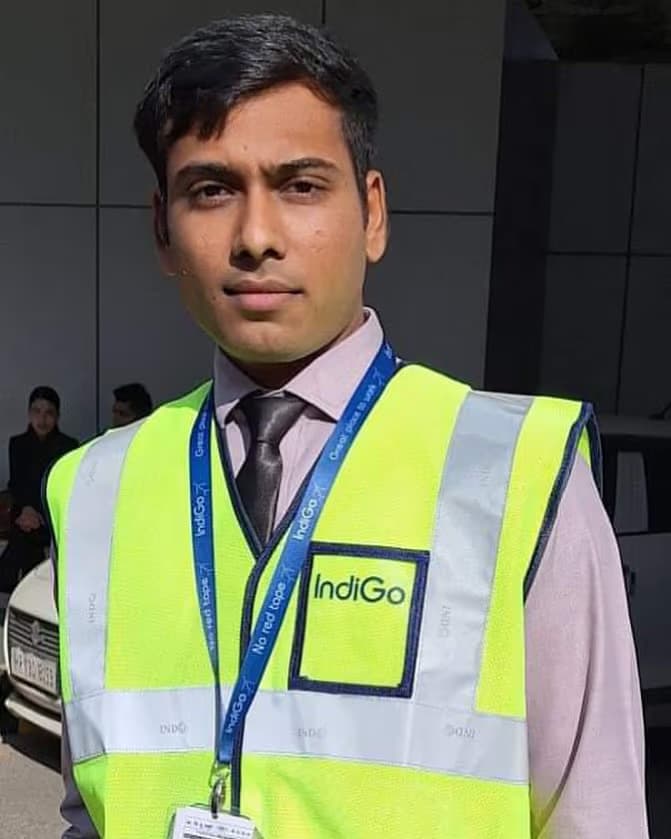 Sagar Solanki, Wings Institute alumni at IndiGo Airlines