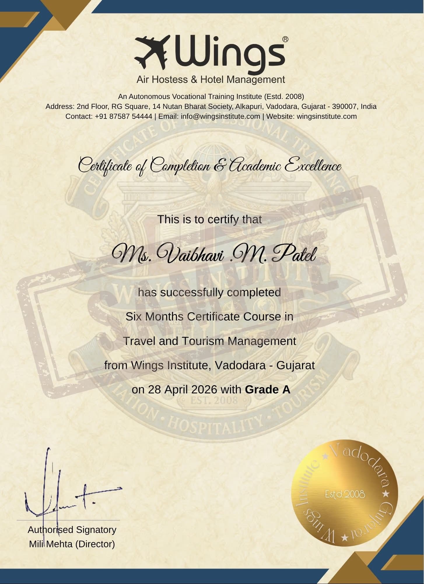 Travel & Tourism Management Certificate