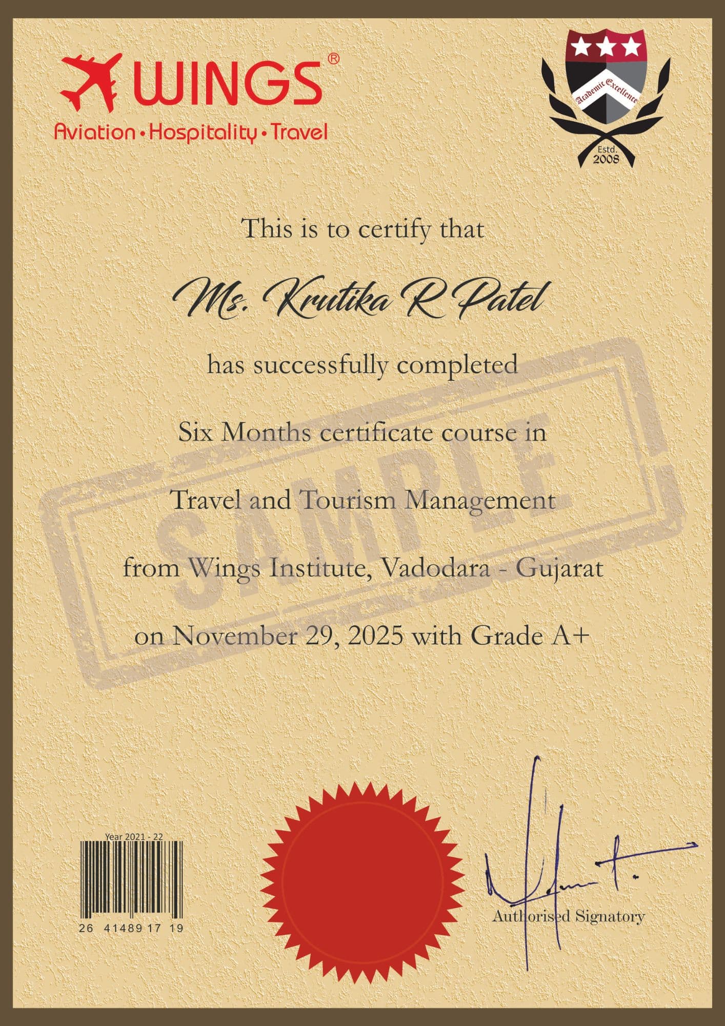 Travel & Tourism Management Certificate