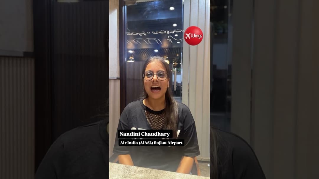 Nandini Chaudhary hired by Air India (AIASL) Rajkot Airport