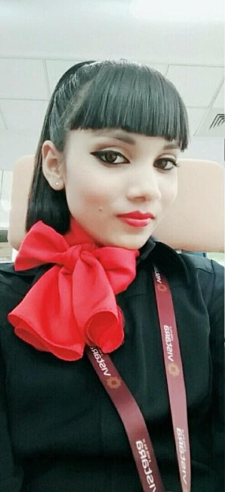 Damini Vasava, Wings Institute alumnus working as Cabin Crew at Go Air