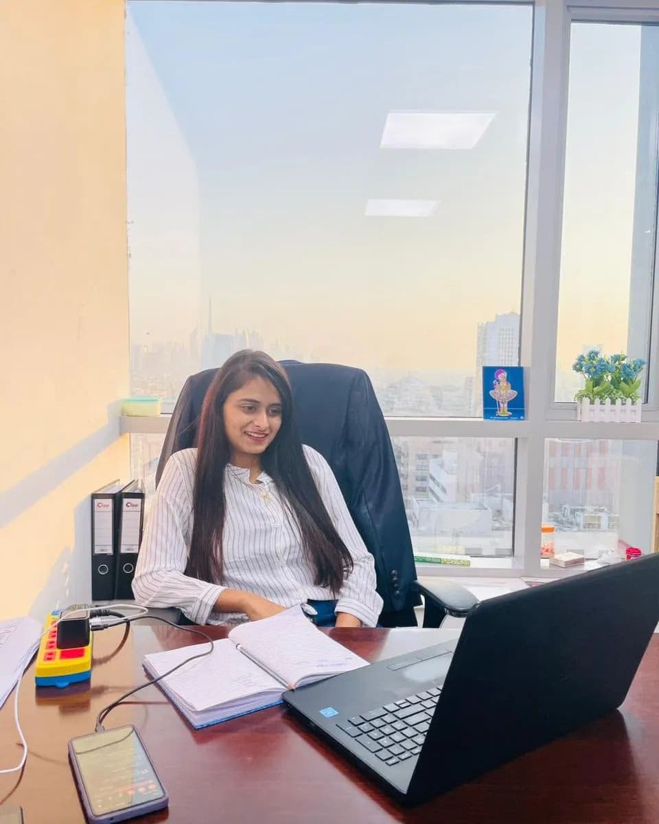Khushi Parmar, Wings Institute alumnus working as HR Consultant at Muthalaj HR Dubai