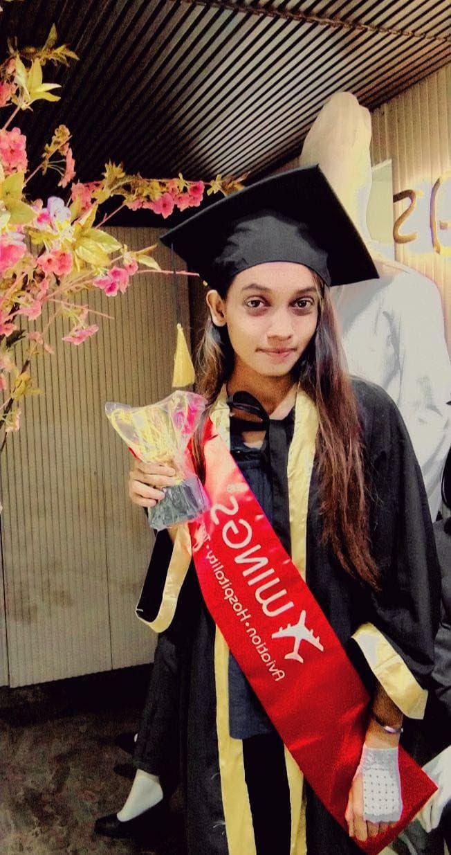 Mansi Patel, Wings Institute alumnus working as Ground Staff at Vadodara International Airport
