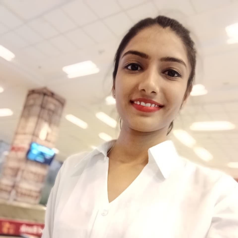 Pinal Panchal, Wings Institute alumnus working as Cabin Crew at True Jet Airlines