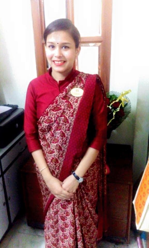 Poojan Revankar, Wings Institute alumnus working as Hotel Staff at ITC Welcome Hotel Vadodara