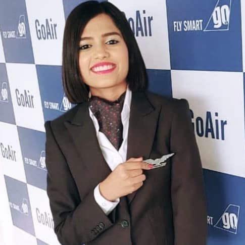 Prachi Patel, Wings Institute alumnus working as Cabin Crew at Go Air