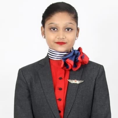 Sneha Pateliya, Wings Institute alumnus working as Ground Staff at Hyderabad International Airport