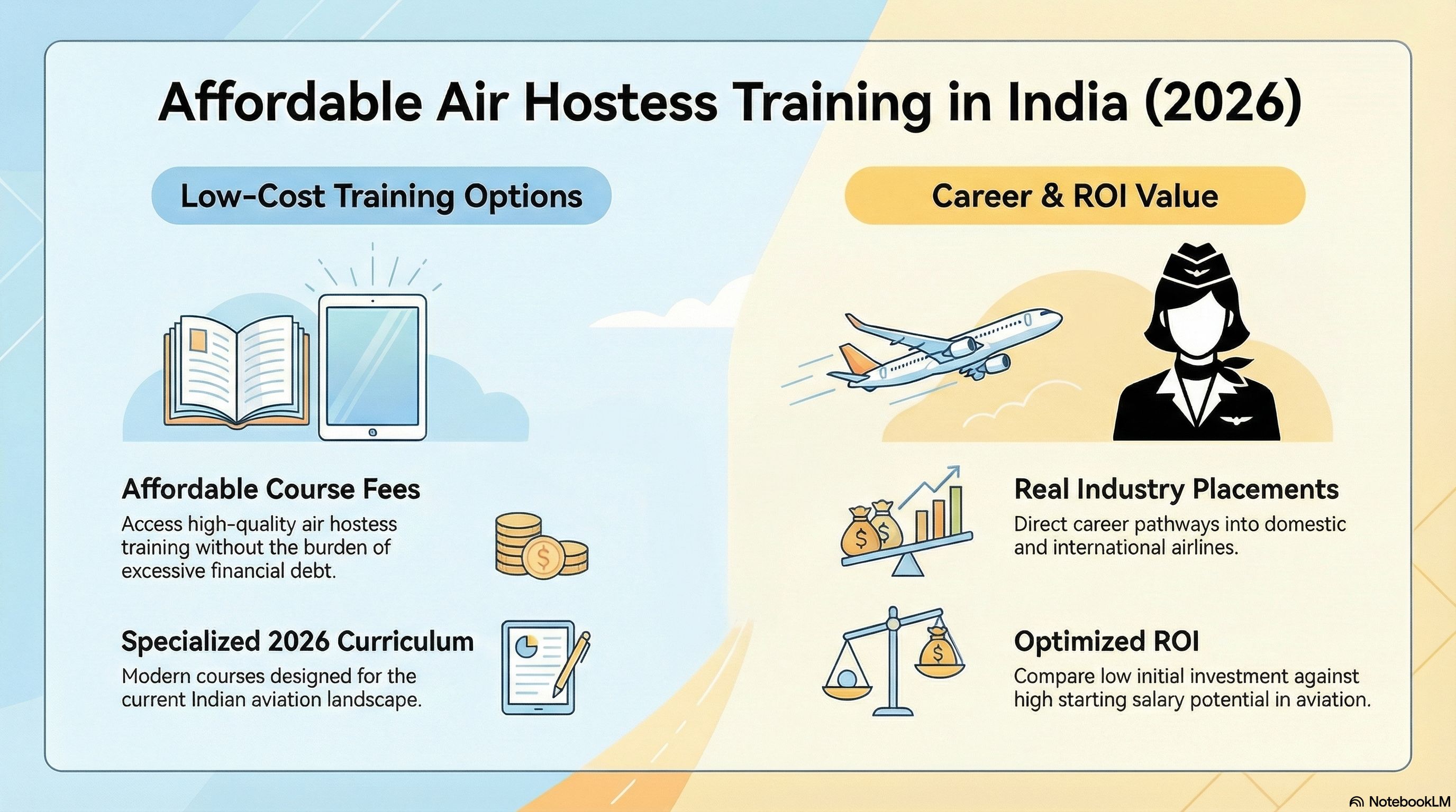 Air Hostess Training Institute Low Fees 2026: ₹1.2L vs ₹4.5L - Cabin Crew career guide from Wings Institute Vadodara Gujarat