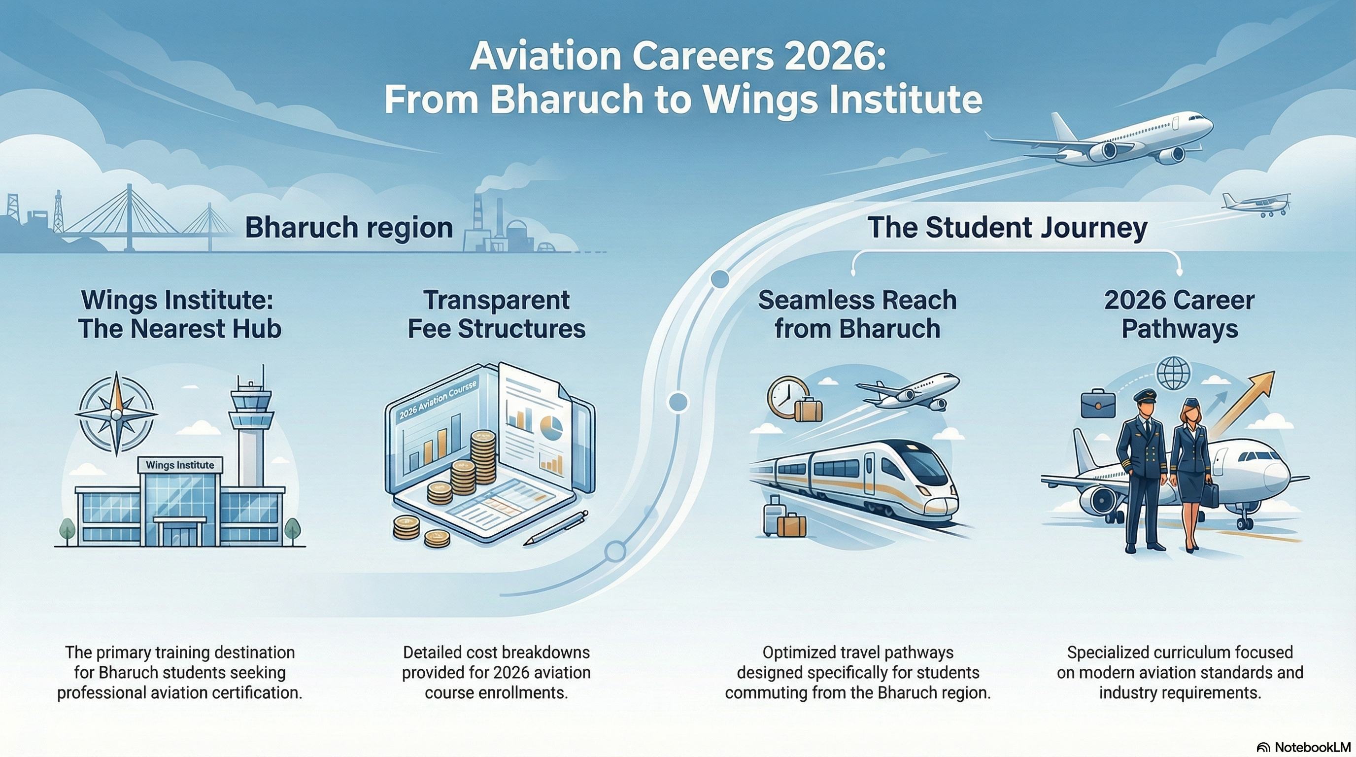 Aviation Courses in Bharuch Gujarat 2026: Nearest Training, Fees & How Bharuch Students Reach Wings Institute - Wings Institute Ground Staff guide