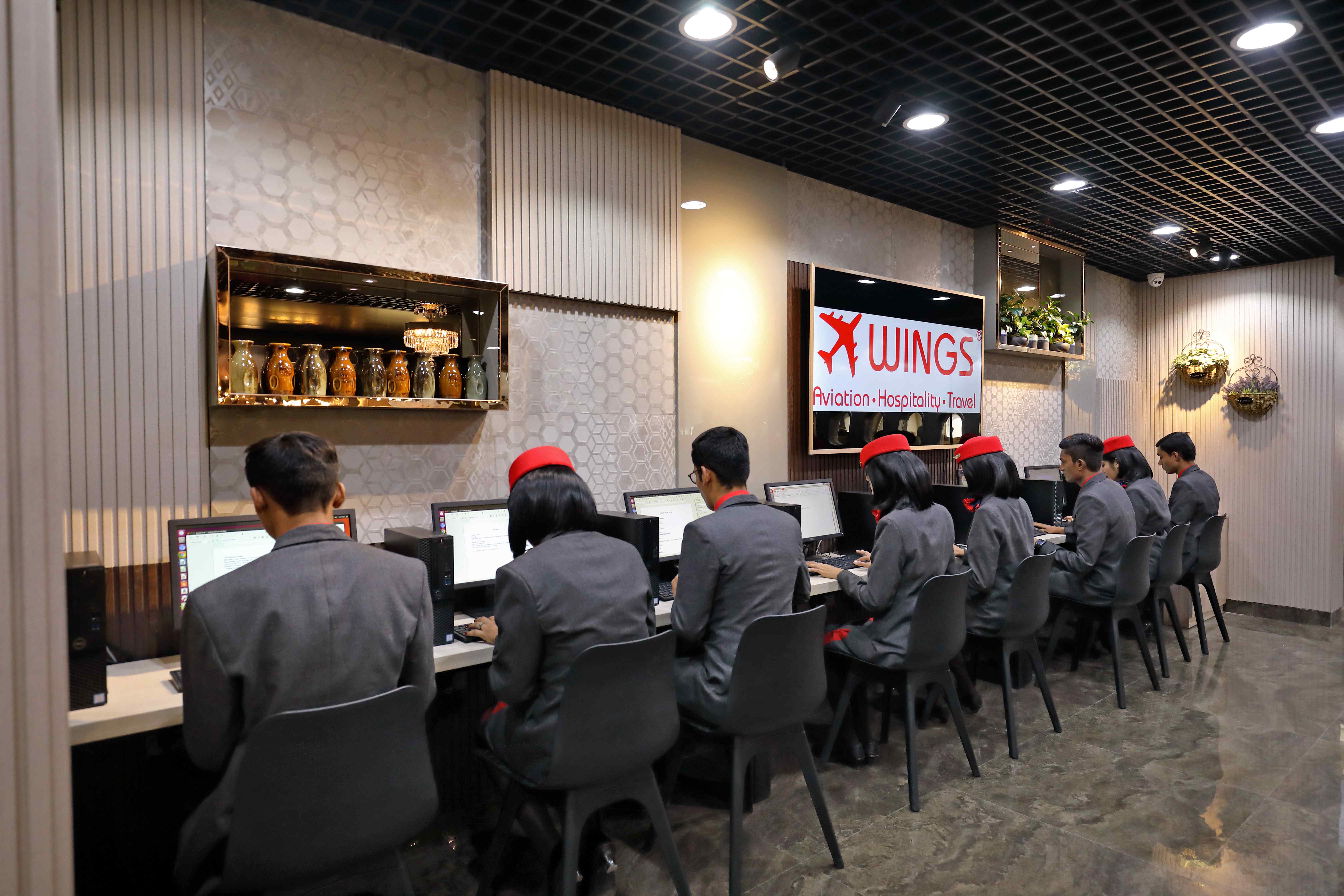 Computer Lab - Digital Skills Center facility at Wings Institute Vadodara campus