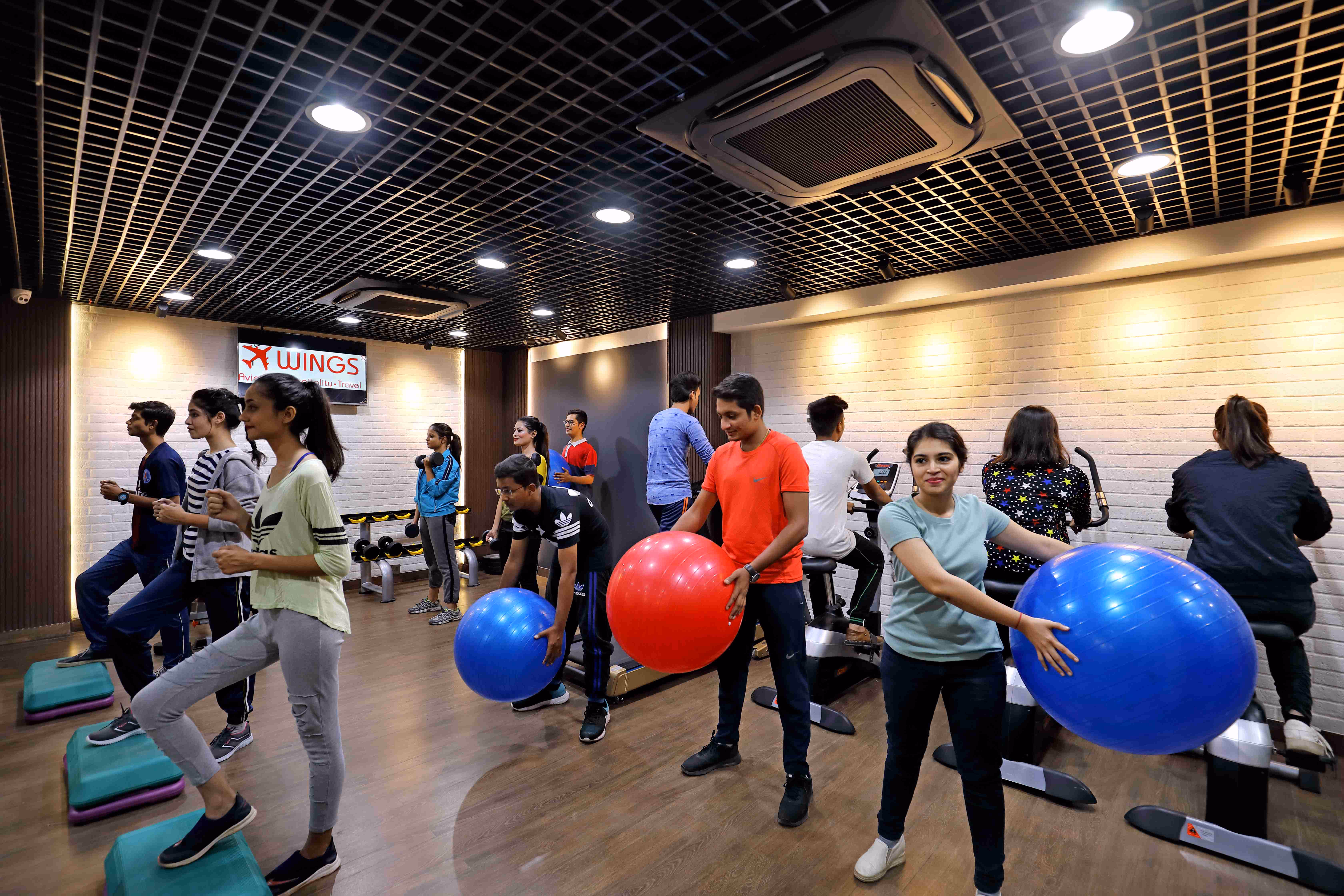 Fitness Center - Physical Training Hub facility at Wings Institute Vadodara campus
