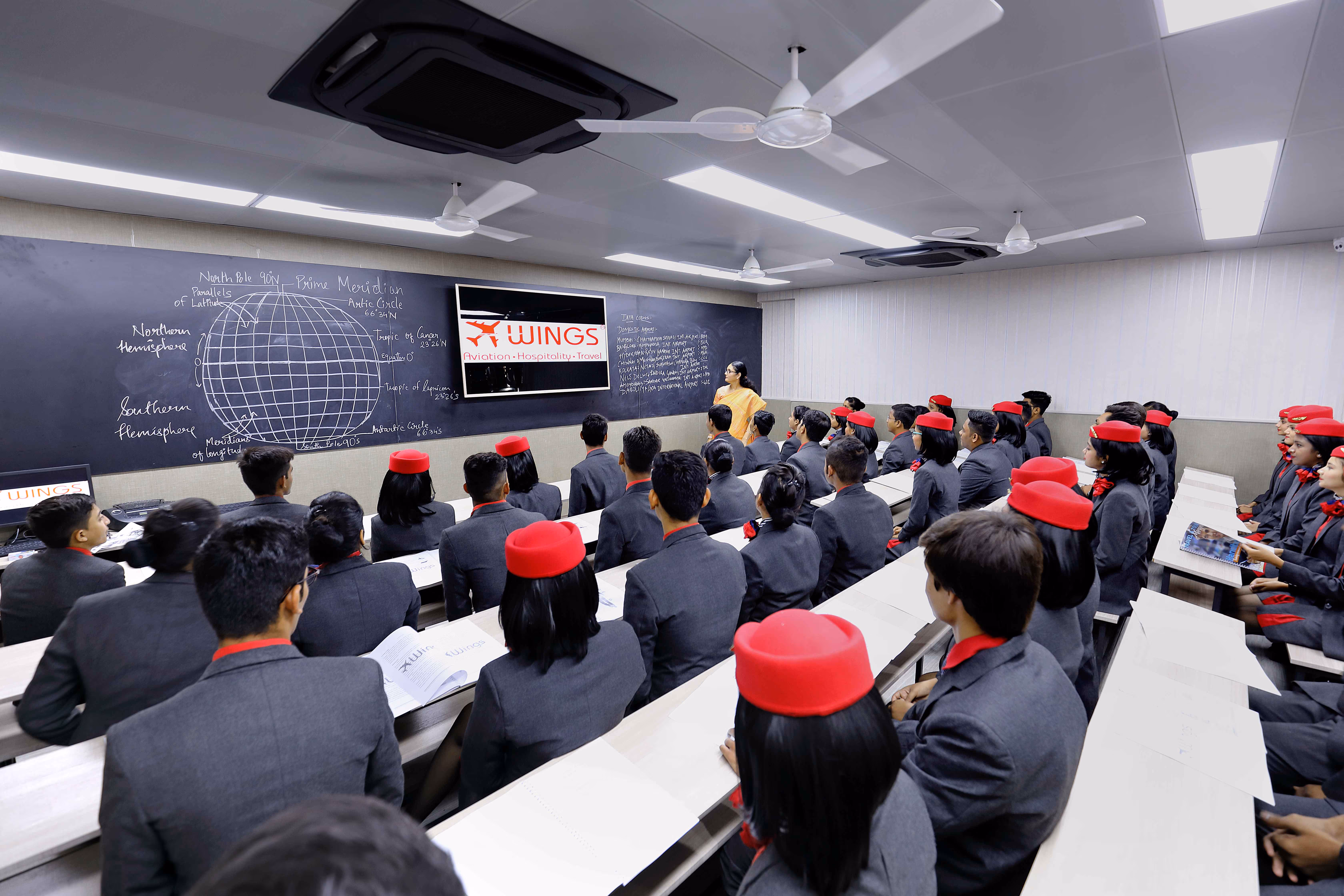 Smart Classrooms - Digital Learning Spaces facility at Wings Institute Vadodara campus