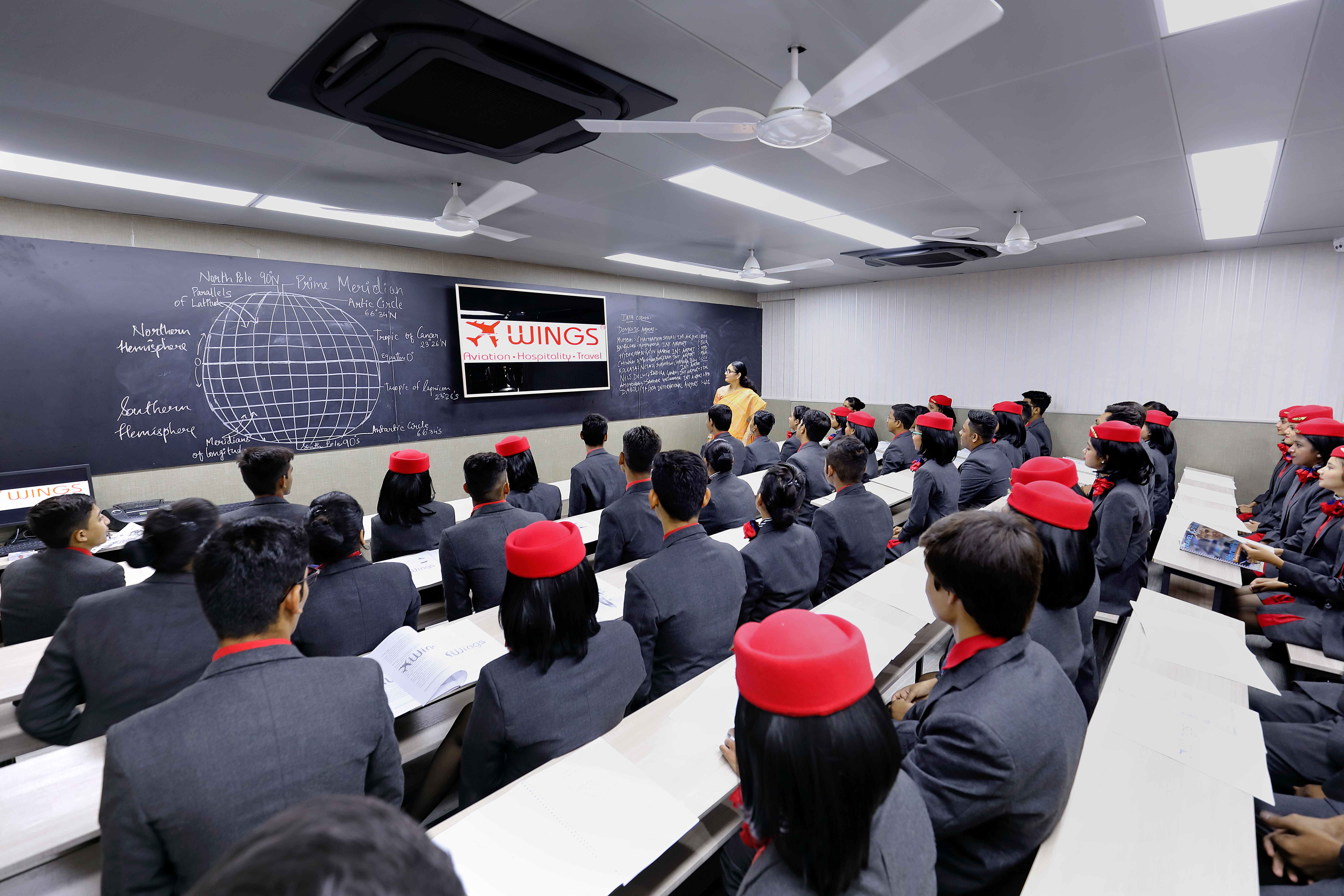 Smart Classrooms - Digital Learning Spaces facility at Wings Institute Vadodara campus