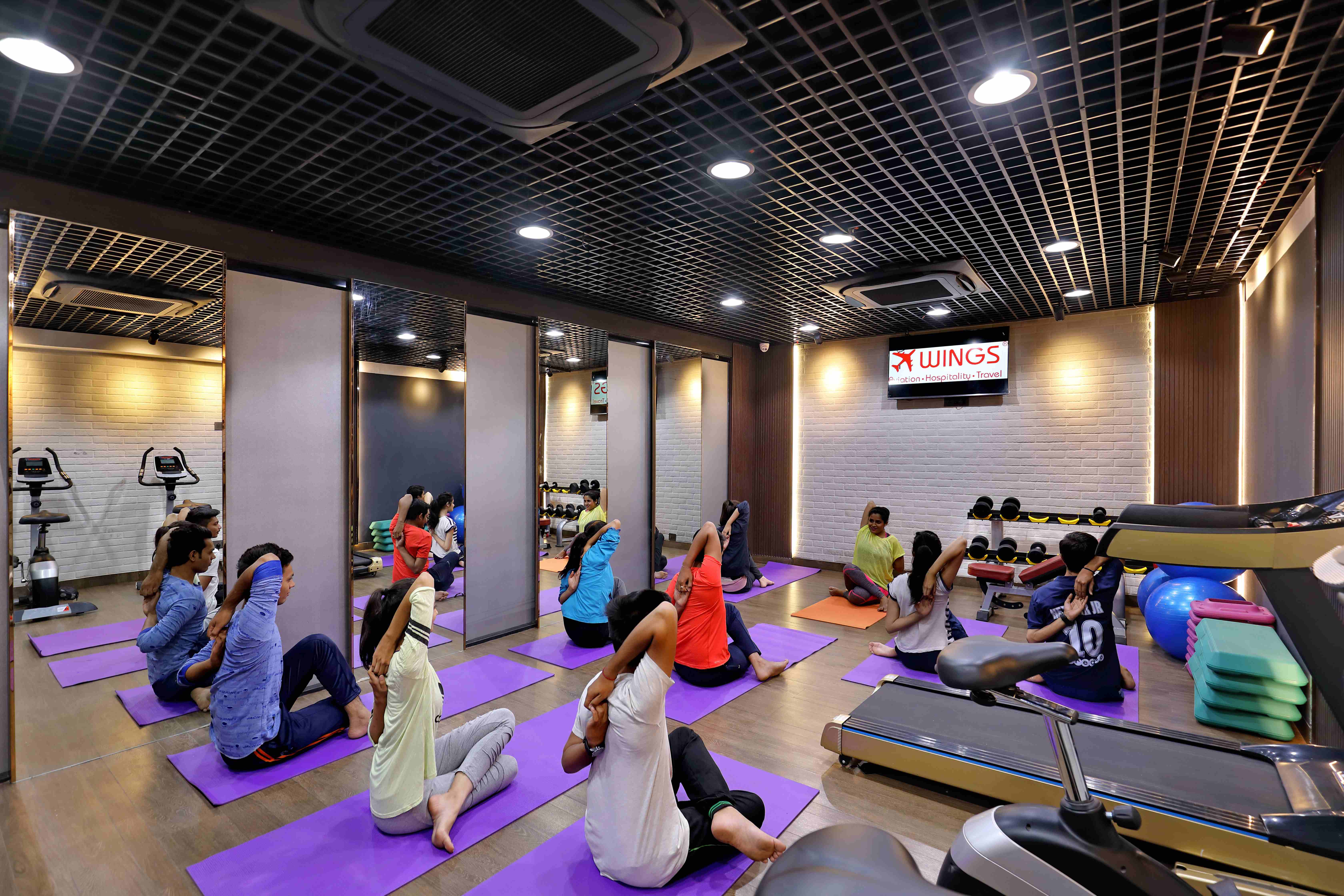Yoga Center - Mental Wellness & Flexibility facility at Wings Institute Vadodara campus
