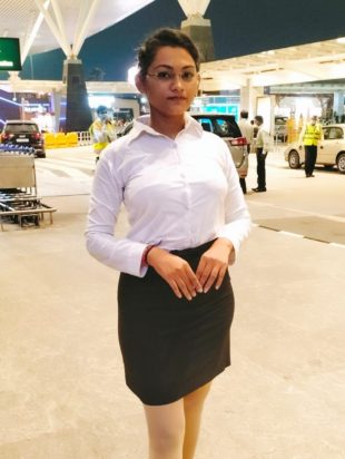 Priyanshi Chauhan hired at Bengaluru International Airport