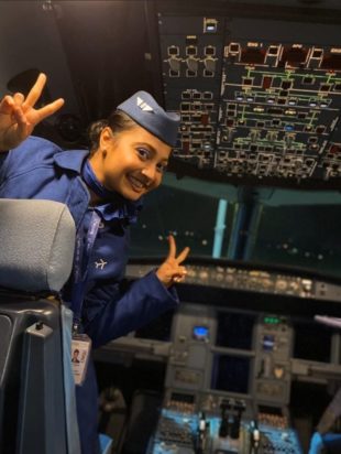 Riya Surti, working with Indigo Airlines as a Cabin crew.