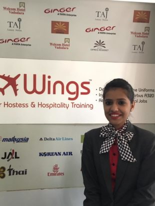 Shreya Chaudhary hired at the Ahmedabad International Airport