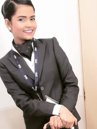 Unnati Patel hired as a cabin crew with GoAir