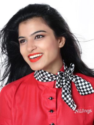 Zeel Raj hired as a cabin crew with Indigo Airlines.